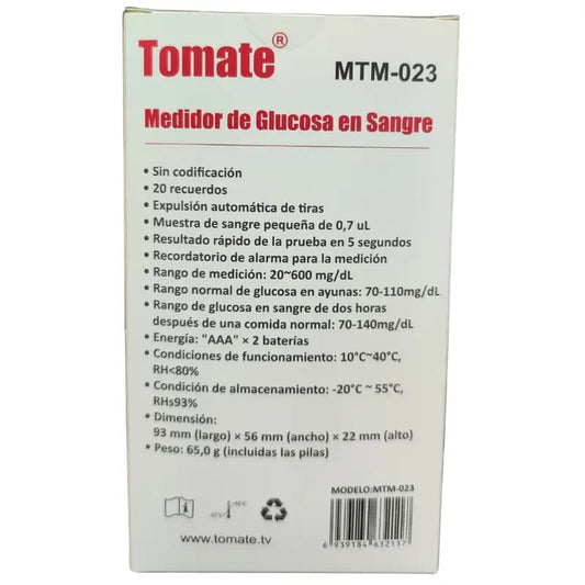GLUCOMETRO TOMATE MTM-023
